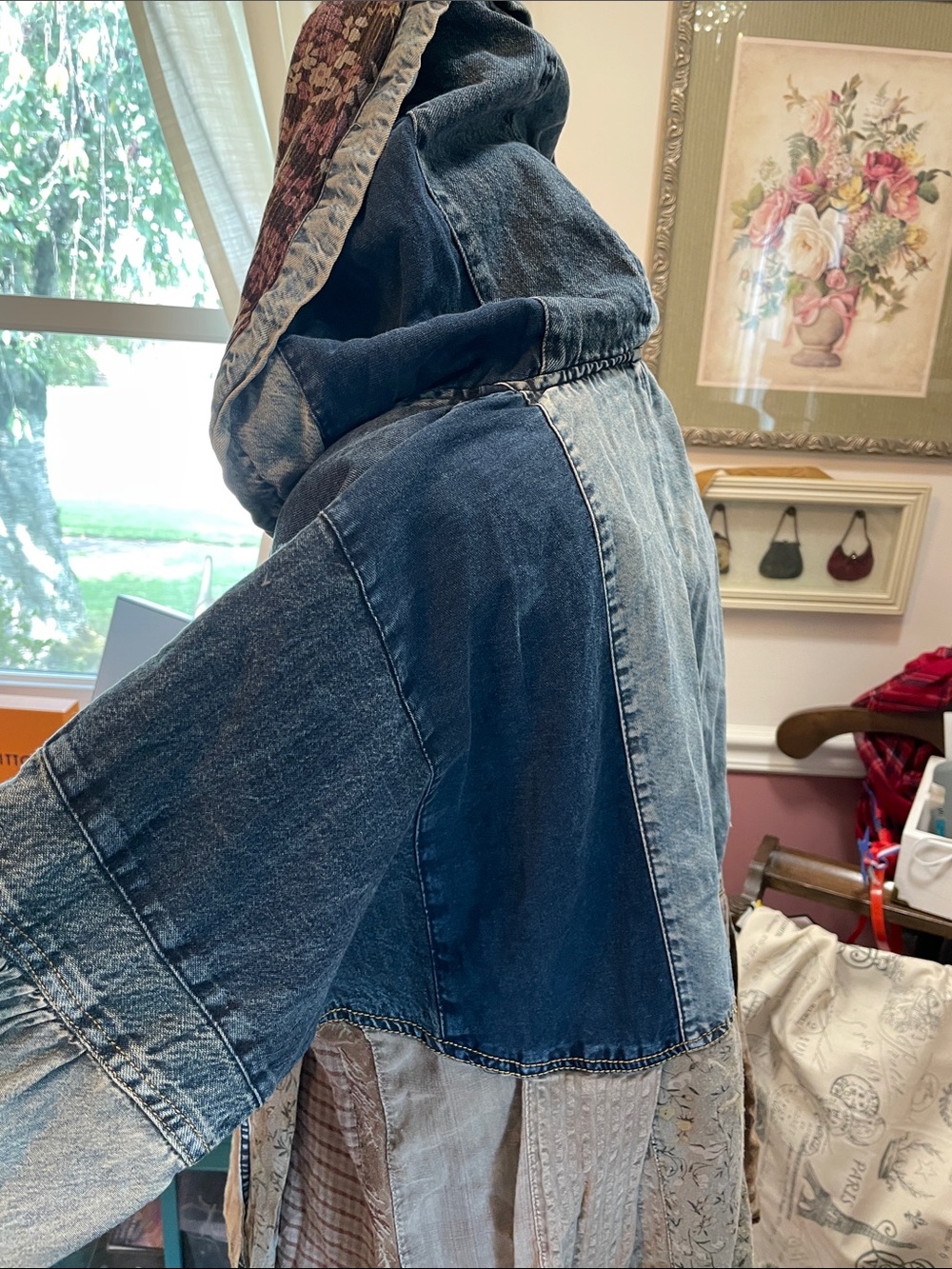 Boho Denim & Patchwork Hooded Jacket - Young Threads - Picture 10 of 16